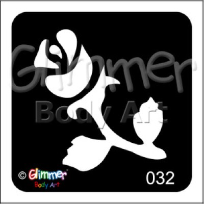 Glitter tattoo 032 Single Rose Pack Of 5  Glitter tattoo 032 Single Rose Pack Of 5